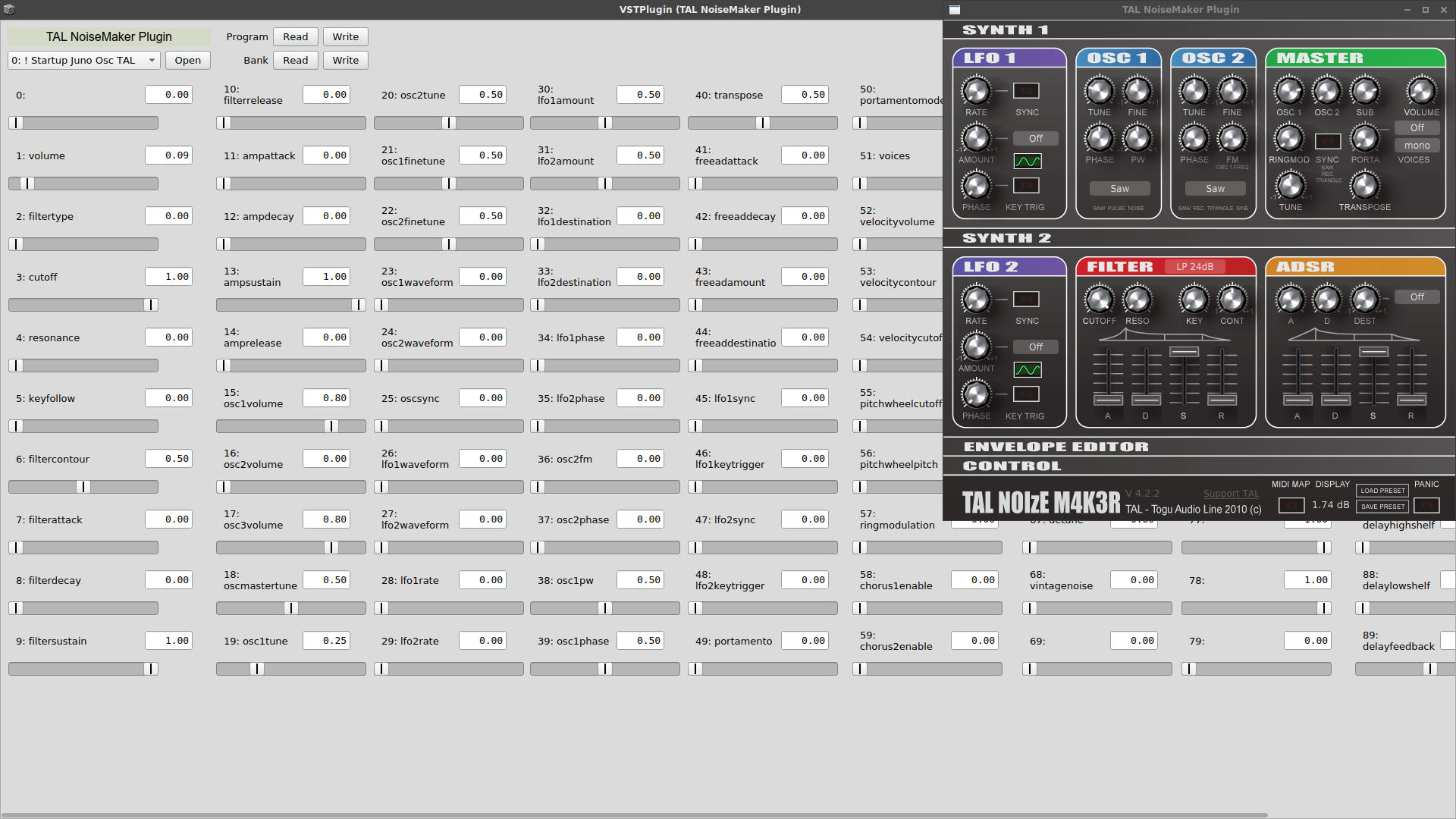 instrument gui and editor